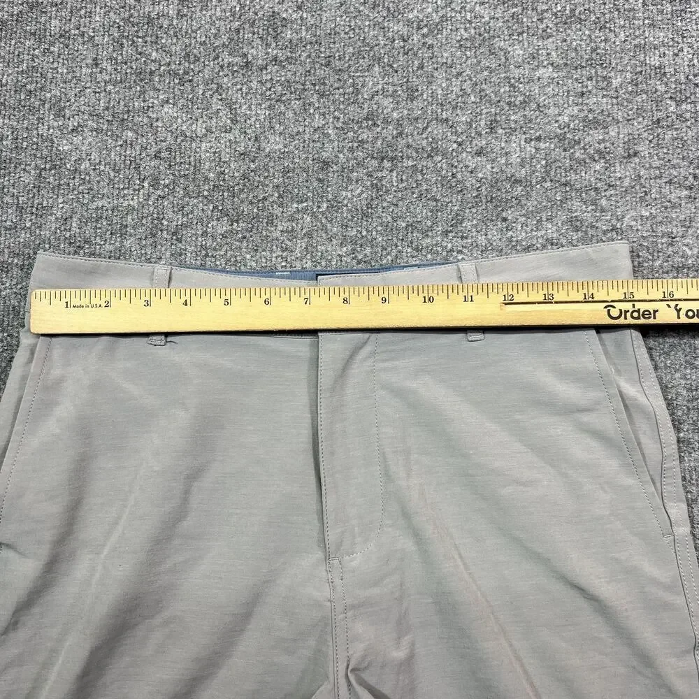 Faherty All Day Shorts Mens 30 Gray Chino Quick Dry 7 Inch Inseam Casual